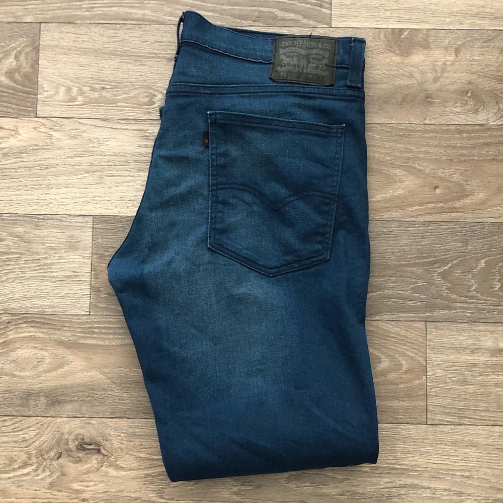 MENS LEVIS 511 slim Dark Blue Jeans 36x30